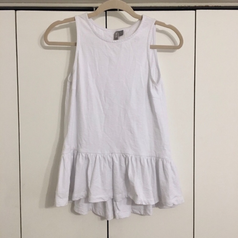 ASOS White Peplum Tank
